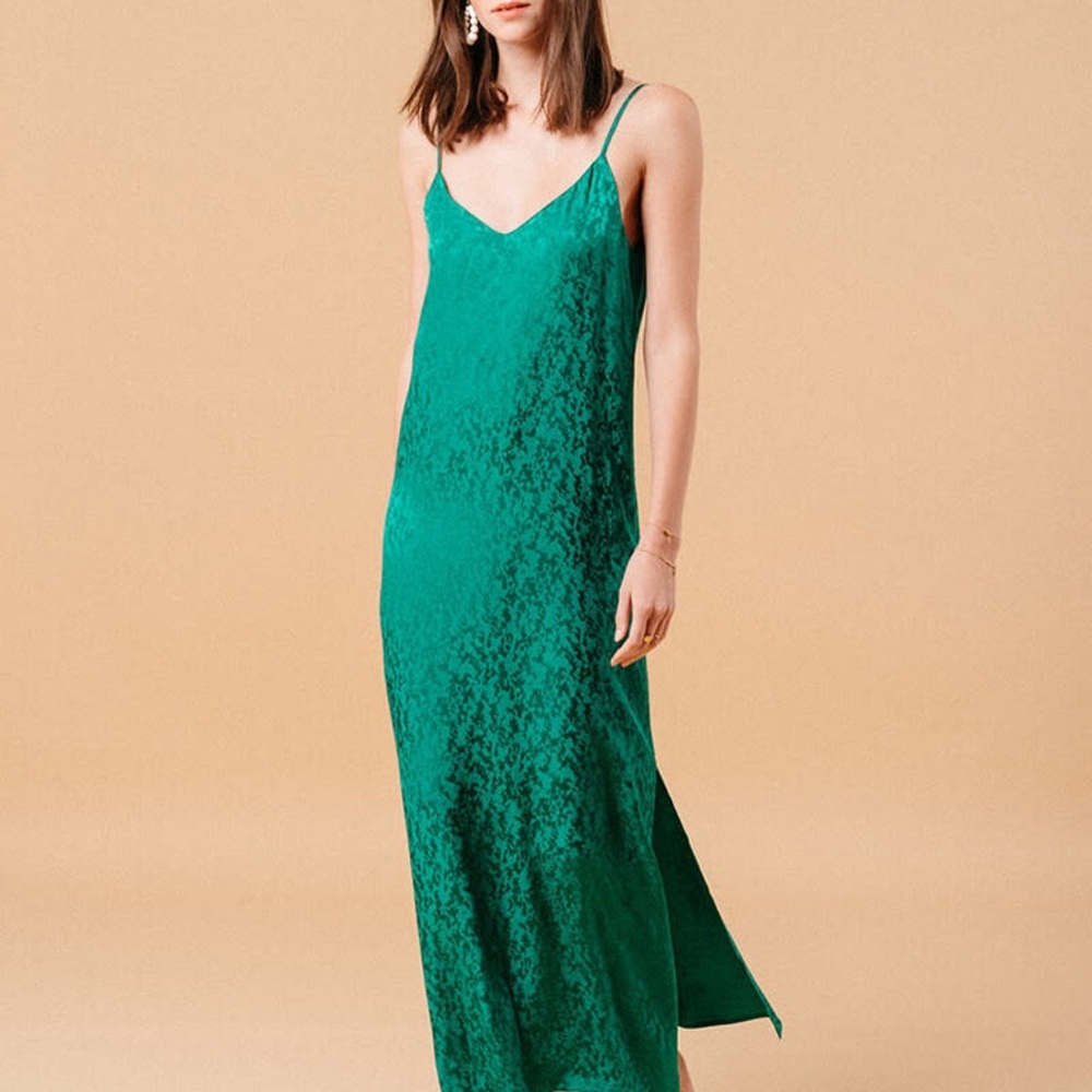 NWT Elegant Green Slip Dress